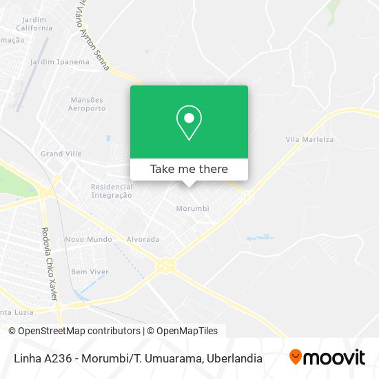 Mapa Linha A236 - Morumbi / T. Umuarama