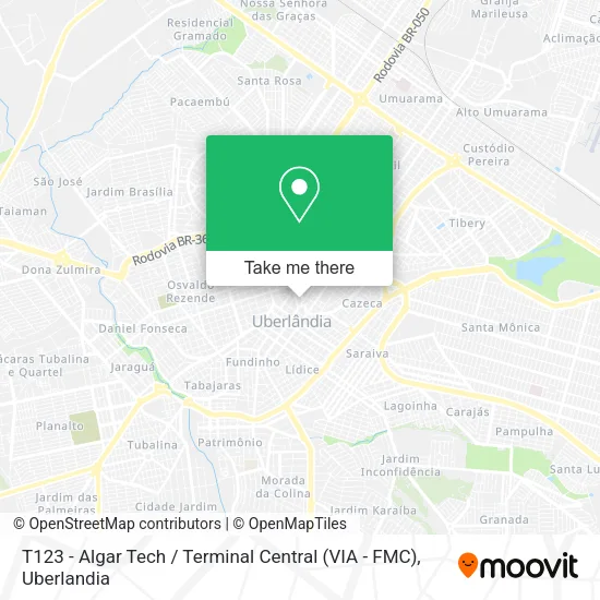 T123 - Algar Tech / Terminal Central (VIA - FMC) map