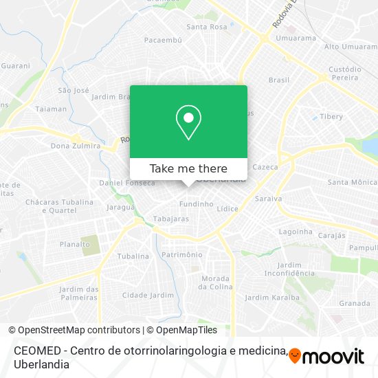 Mapa CEOMED - Centro de otorrinolaringologia e medicina