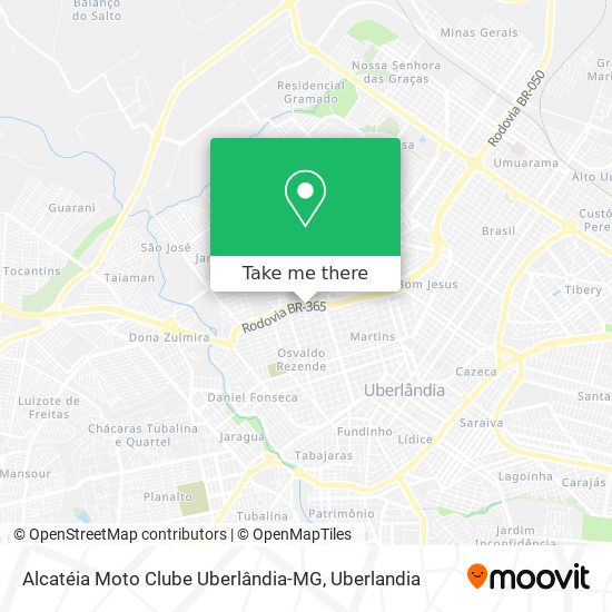 Mapa Alcatéia Moto Clube Uberlândia-MG
