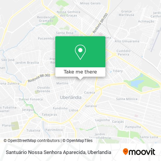 Mapa Santuário Nossa Senhora Aparecida