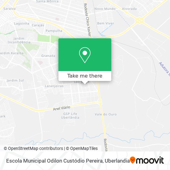 Mapa Escola Municipal Odilon Custódio Pereira