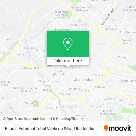 Mapa Escola Estadual Tubal Vilela da Silva