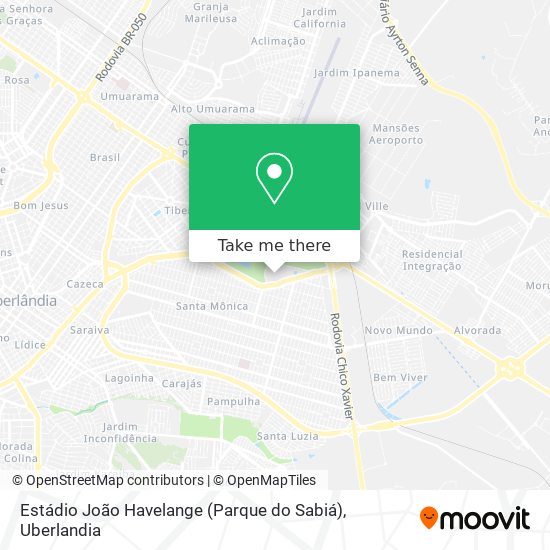 Mapa Estádio João Havelange (Parque do Sabiá)