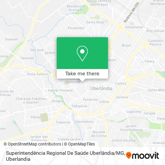 Superintendência Regional De Saúde Uberlândia / MG map