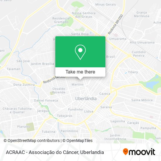 ACRAAC - Associação do Câncer map