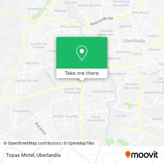 Topas Motel map