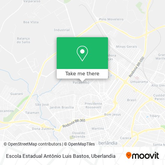 Mapa Escola Estadual Antônio Luis Bastos
