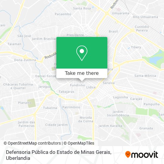 Defensoria Pública do Estado de Minas Gerais map
