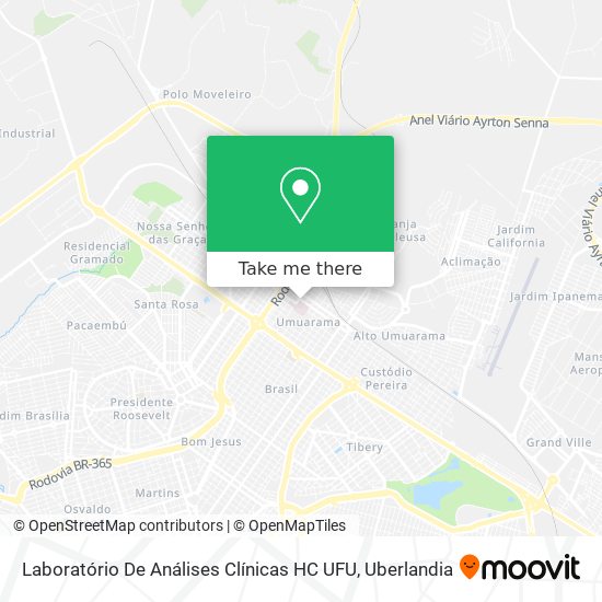 Laboratório De Análises Clínicas HC UFU map