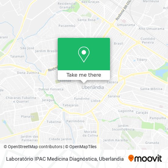 Mapa Laboratório IPAC Medicina Diagnóstica