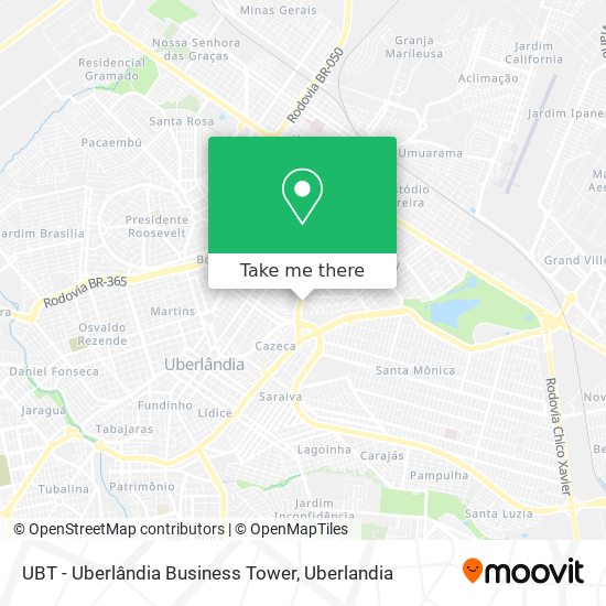 UBT - Uberlândia Business Tower map