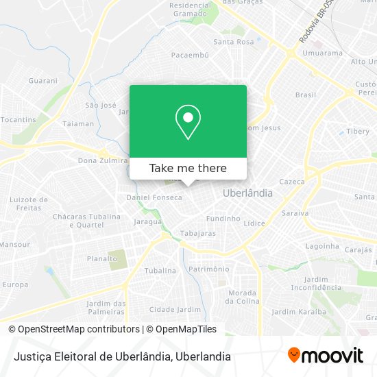 Mapa Justiça Eleitoral de Uberlândia