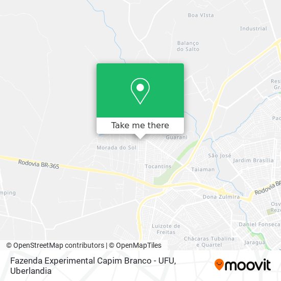 Fazenda Experimental Capim Branco - UFU map