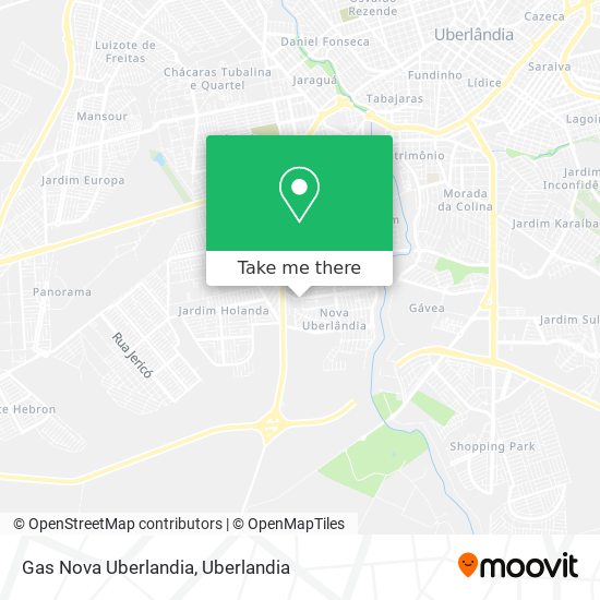 Gas Nova Uberlandia map