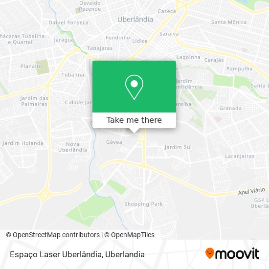 Mapa Espaço Laser Uberlândia