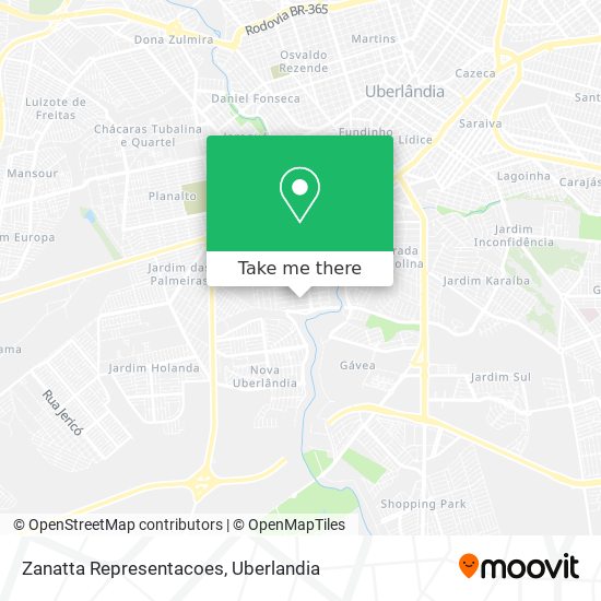 Zanatta Representacoes map