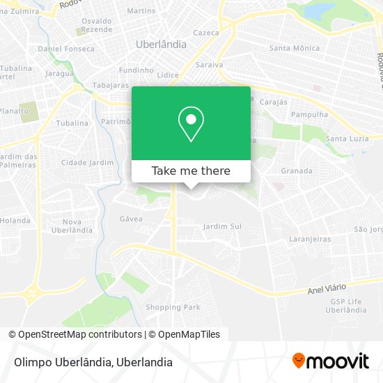 Olimpo Uberlândia map