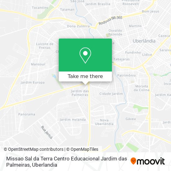 Missao Sal da Terra Centro Educacional Jardim das Palmeiras map