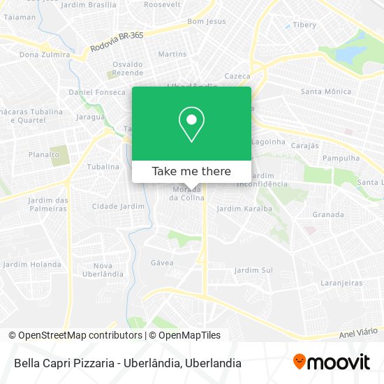 Bella Capri Pizzaria - Uberlândia map