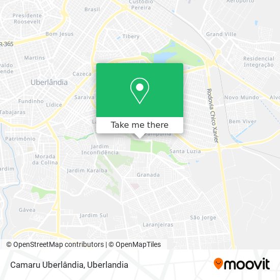 Camaru Uberlândia map