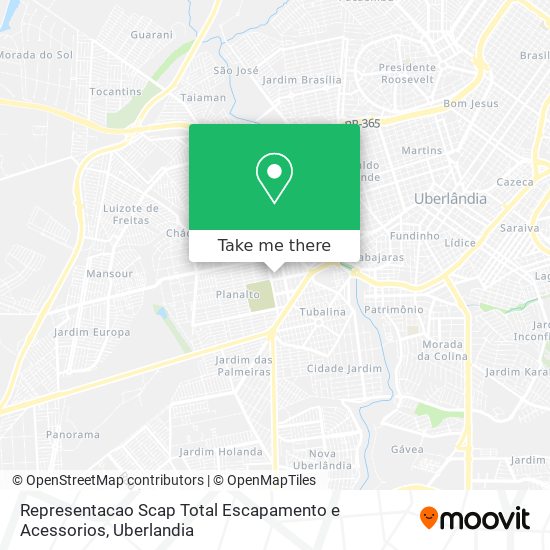 Representacao Scap Total Escapamento e Acessorios map