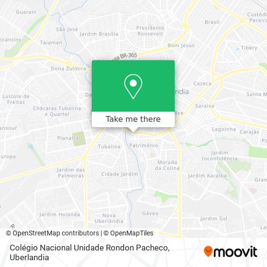 Mapa Colégio Nacional Unidade Rondon Pacheco