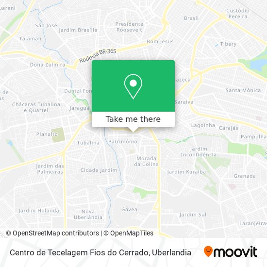 Mapa Centro de Tecelagem Fios do Cerrado