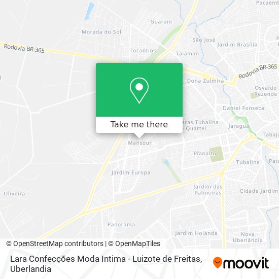 Lara Confecções Moda Intima - Luizote de Freitas map