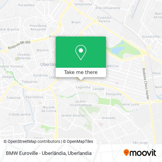 Mapa BMW Euroville - Uberlândia