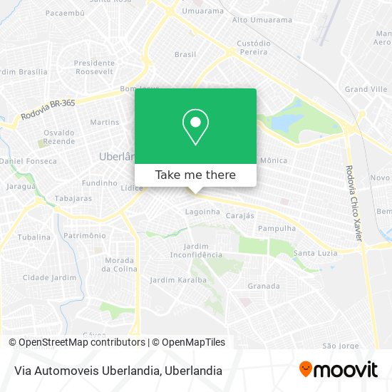 Via Automoveis Uberlandia map