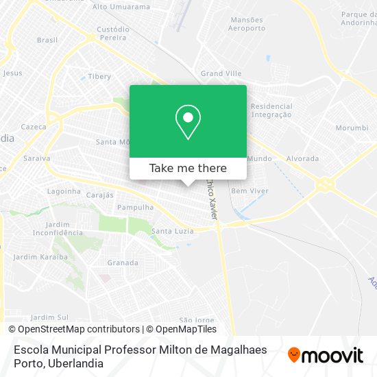 Mapa Escola Municipal Professor Milton de Magalhaes Porto