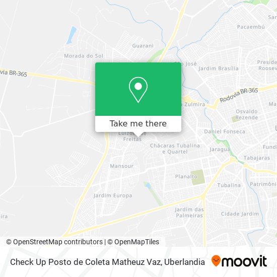 Check Up Posto de Coleta Matheuz Vaz map