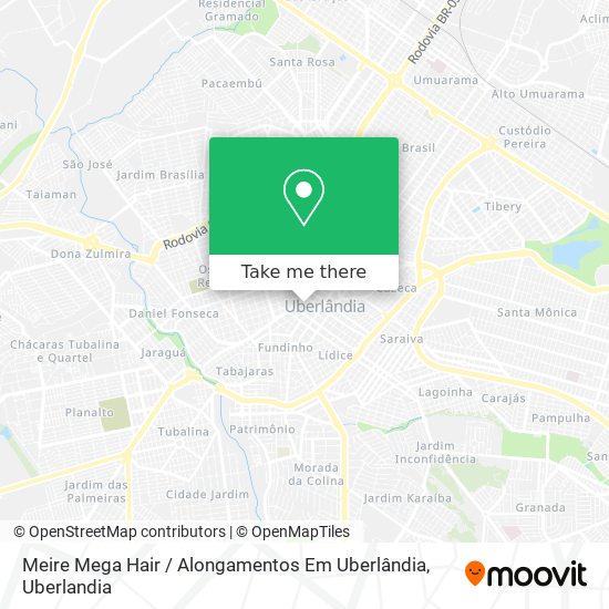 Meire Mega Hair / Alongamentos Em Uberlândia map