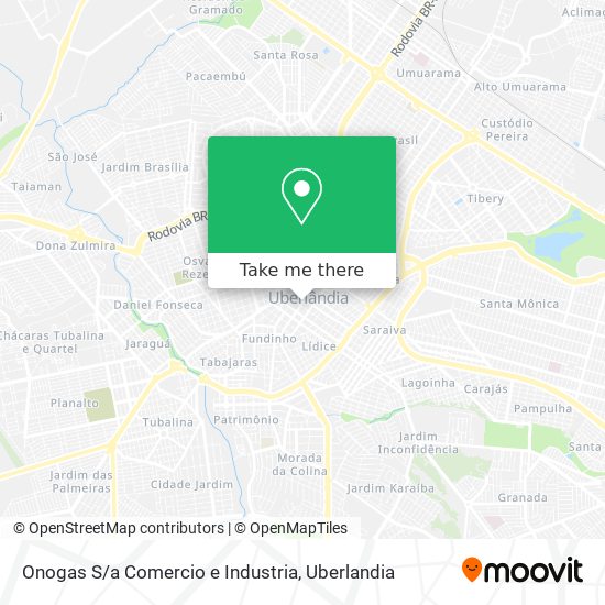 Mapa Onogas S / a Comercio e Industria