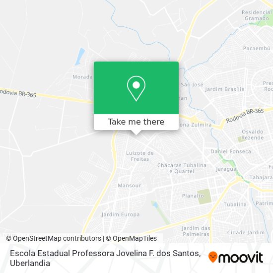 Mapa Escola Estadual Professora Jovelina F. dos Santos