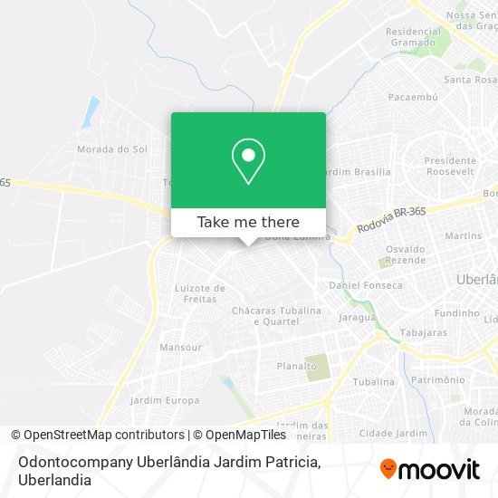 Mapa Odontocompany Uberlândia Jardim Patricia