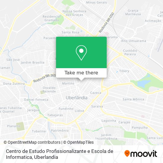 Mapa Centro de Estudo Profissionalizante e Escola de Informatica