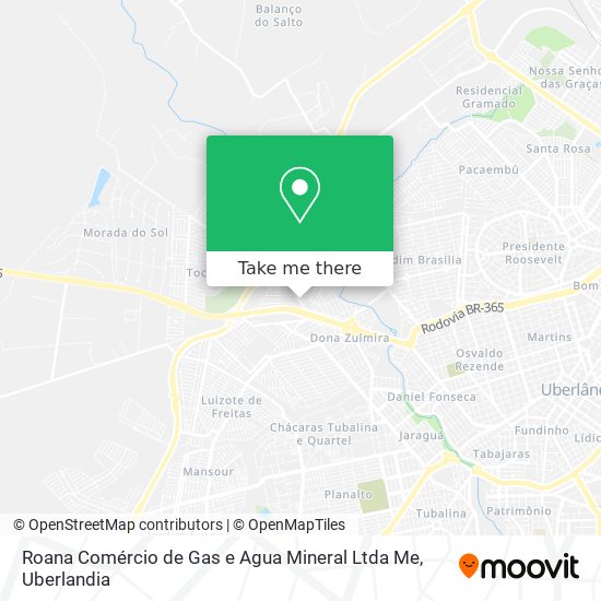 Roana Comércio de Gas e Agua Mineral Ltda Me map