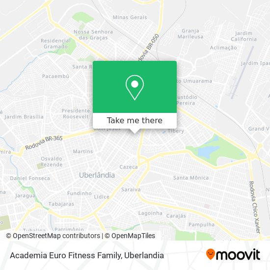 Mapa Academia Euro Fitness Family