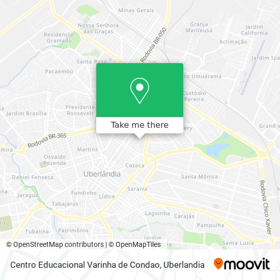 Mapa Centro Educacional Varinha de Condao