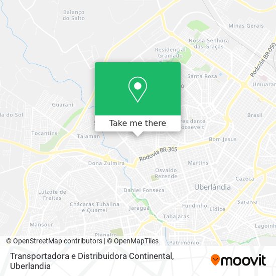 Mapa Transportadora e Distribuidora Continental