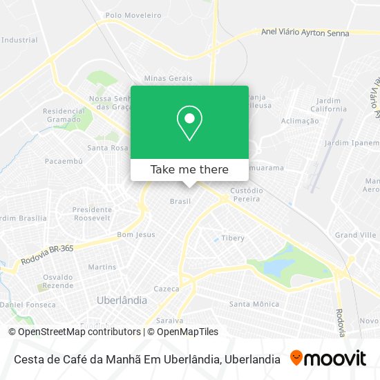 Mapa Cesta de Café da Manhã Em Uberlândia