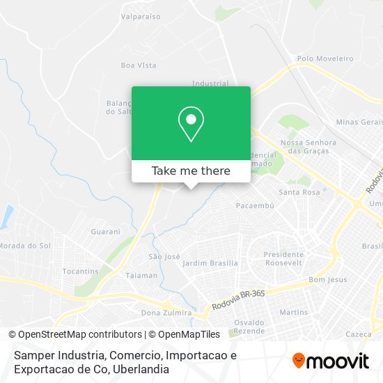 Samper Industria, Comercio, Importacao e Exportacao de Co map