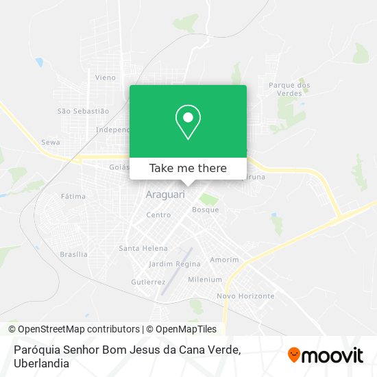 Mapa Paróquia Senhor Bom Jesus da Cana Verde