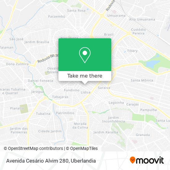 Mapa Avenida Cesário Alvim 280