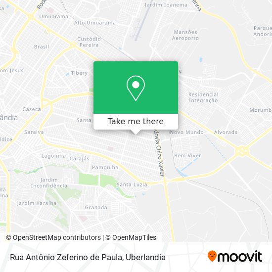 Mapa Rua Antônio Zeferino de Paula