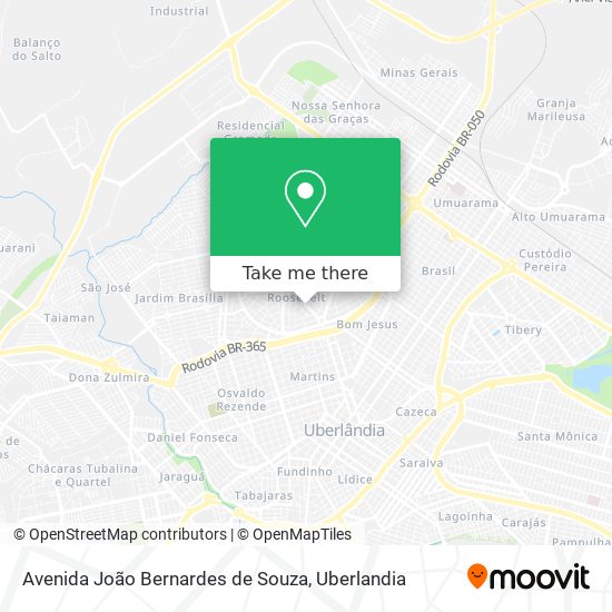 Mapa Avenida João Bernardes de Souza