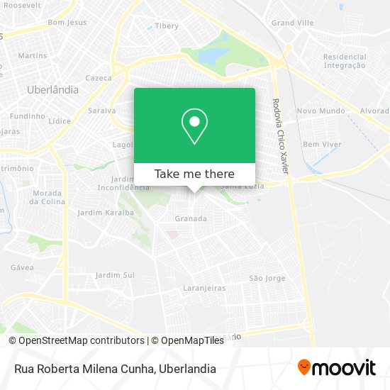 Mapa Rua Roberta Milena Cunha