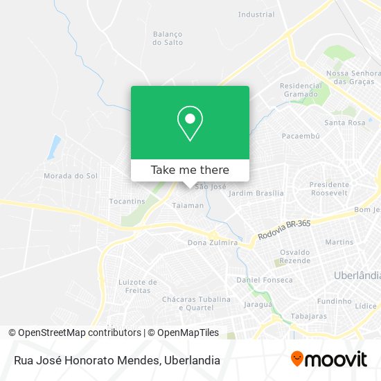 Mapa Rua José Honorato Mendes